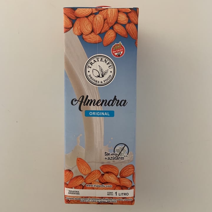 photo of Tratenfu Leche de almendras Original shared by @sele0312 on  29 Jul 2021 - review