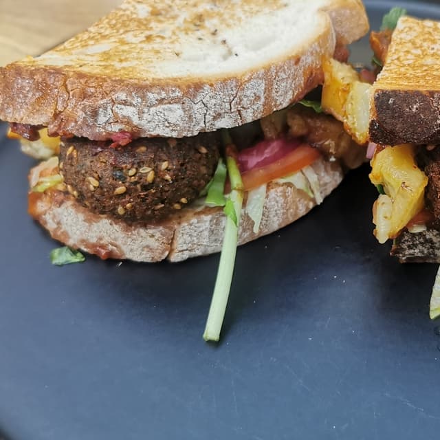 Photo of the dish “Falafel on Sourdough Bread”