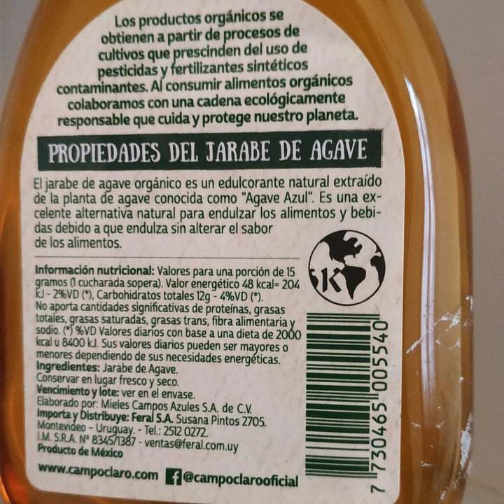 photo of Campo Claro Jarabe de agave shared by @conscorona on  17 Sep 2021 - review