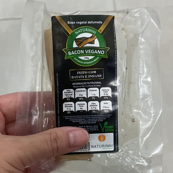 photo of Naturinni Bacon vegano shared by @jsfmelo on  11 May 2022 - review