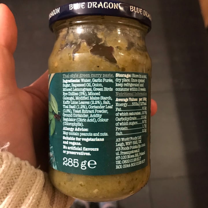 photo of Blue Dragon Thai green curry paste shared by @dory on  12 Apr 2021 - review
