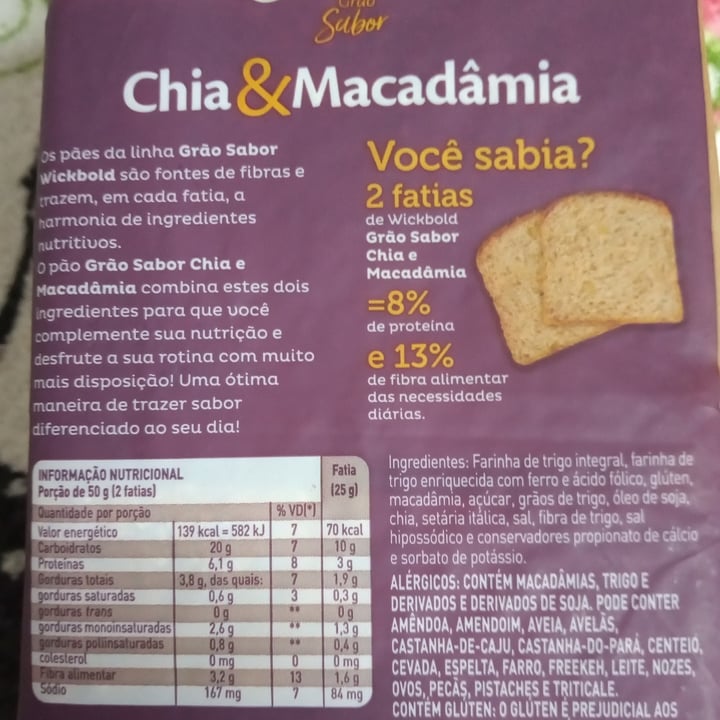 photo of Wickbold Chia e Macadâmia shared by @andreaferraz on  24 May 2022 - review