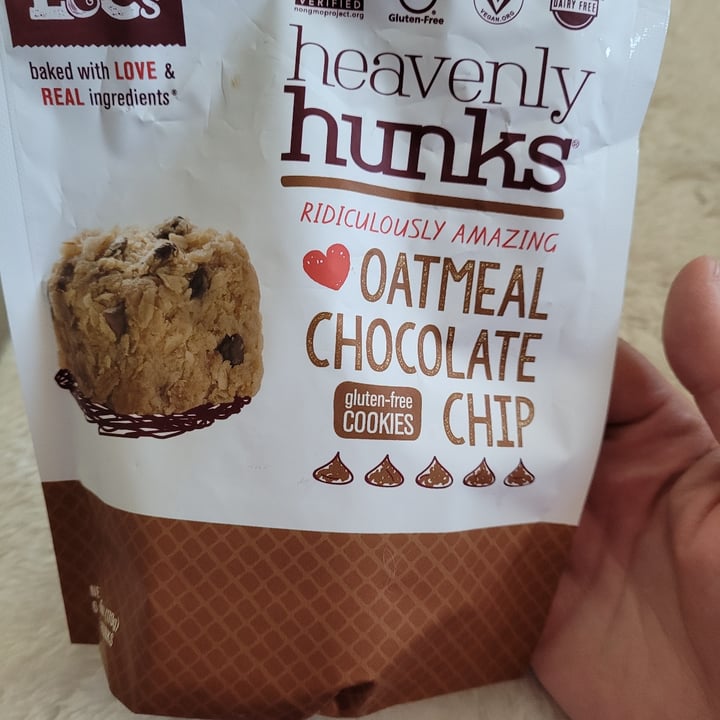 photo of Heavenly Hunks Oatmeal Dark Chocolate Chip Cookies shared by @veganinvictoriabc on  25 Jun 2021 - review