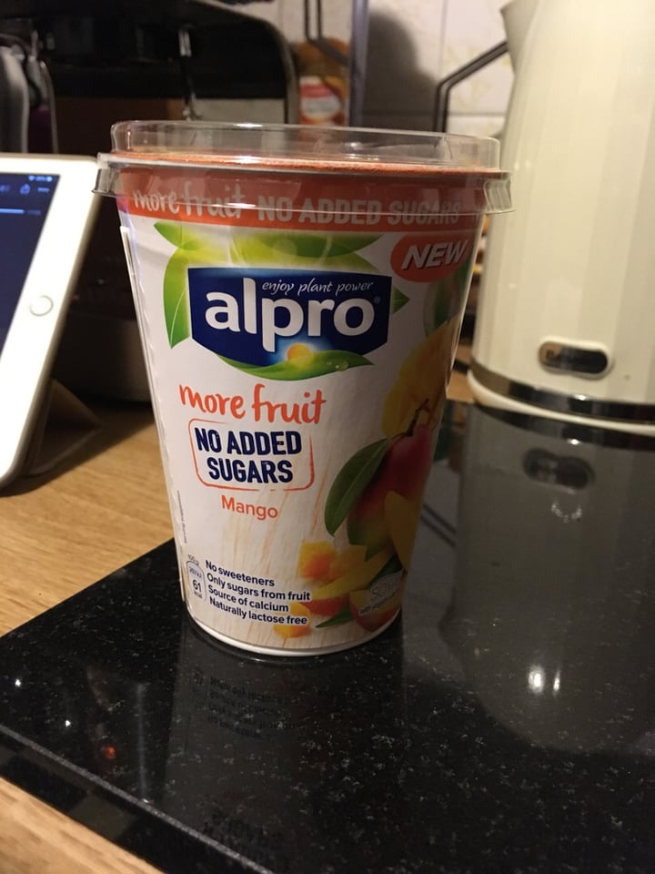review photo of Alpro Mango Yogurt (No Added Sugars) shared by @kymwhittet on 18 Mar 2019 - review