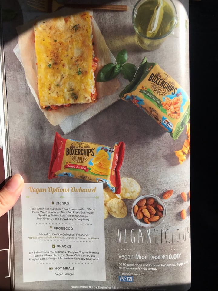 photo of Ryanair Vegan Menu shared by @viki on  17 Oct 2019 - review