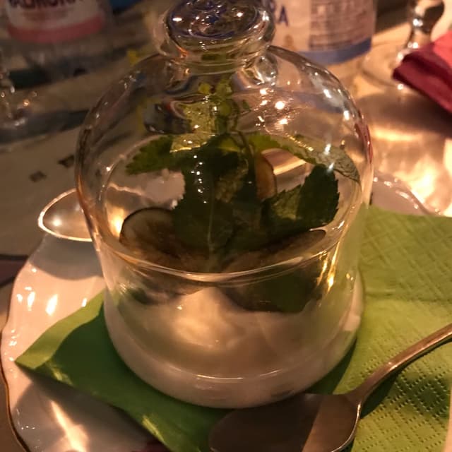 菜肴“cremoso Vegan Con Fichi”的照片