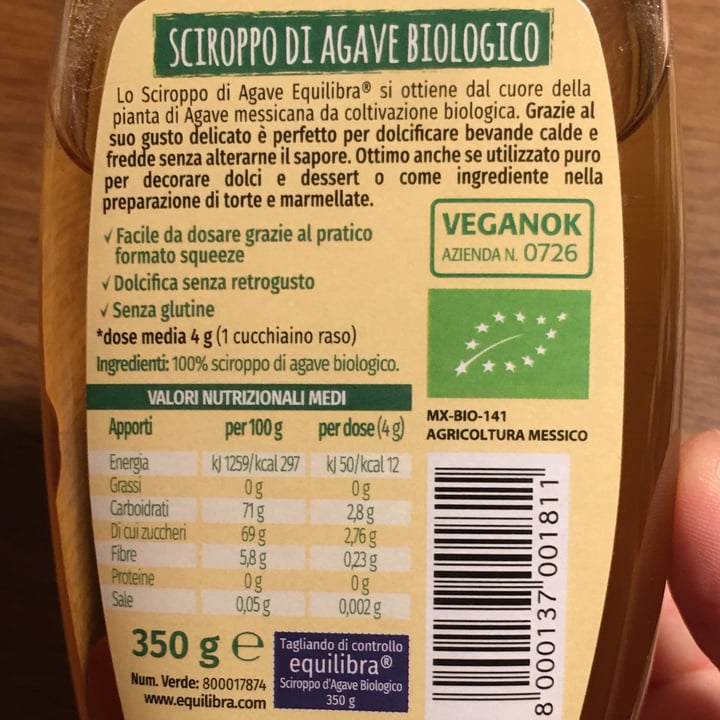 photo of Equilibra Sciroppo di Agave shared by @chiara-migliore on  26 Jun 2022 - review
