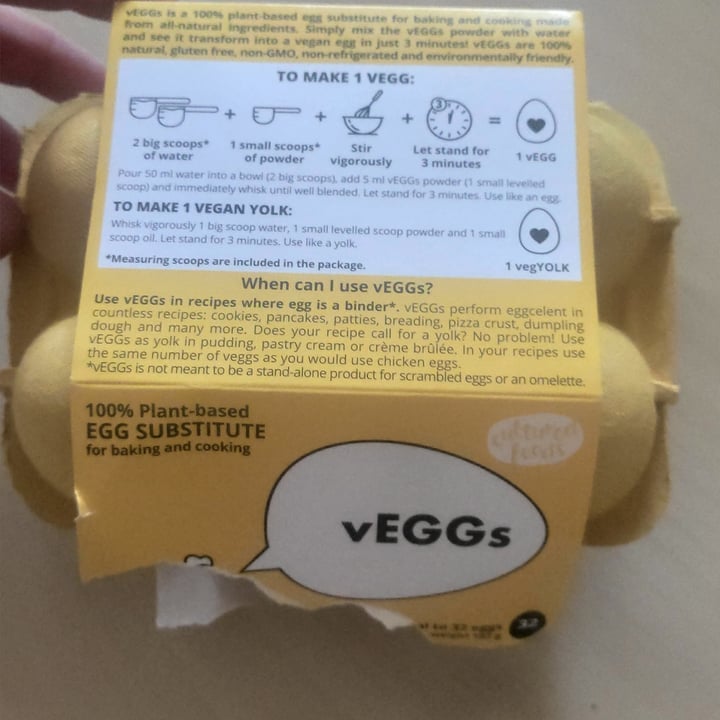photo of Cultured Foods Vegan Egg Alternative For Omelette, Scramble, Cooking, Baking shared by @eupinis on  27 Jun 2022 - review