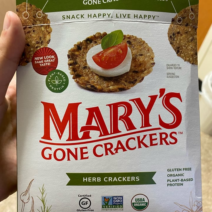 photo of Mary's Gone Crackers Herb Crackers shared by @yumby on  10 Mar 2022 - review