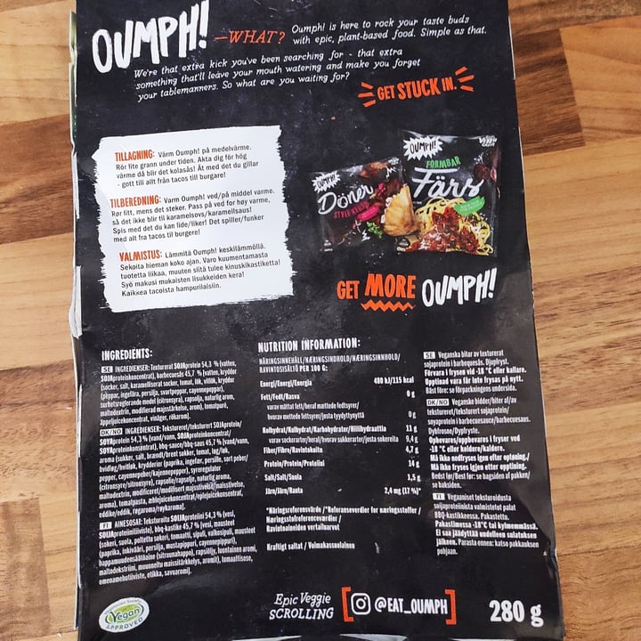 photo of Oumph! Pulled BBQ chunks shared by @soyflake on  27 Oct 2022 - review
