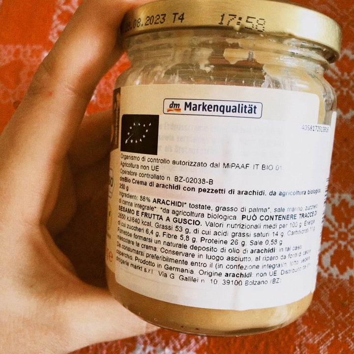 photo of dmBio crema di arachidi shared by @alessandrafuriosa on  24 Feb 2022 - review