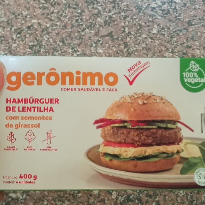 photo of Gerônimo Hamburger De Lentilha Com Sementes De Girassol shared by @vicnunes on  11 May 2022 - review