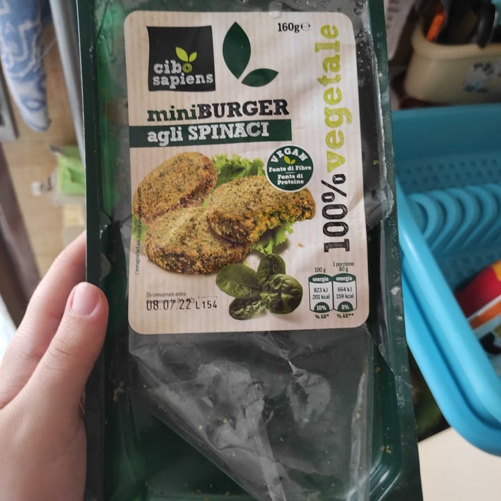 review photo of Cibo Sapiens Mini Burger Agli Spinaci shared by @laseitanista on 22 Jun 2022 - review