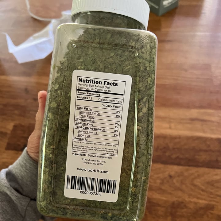 photo of Harmony House Dehydrated Spinach shared by @suebedo on  12 May 2022 - review