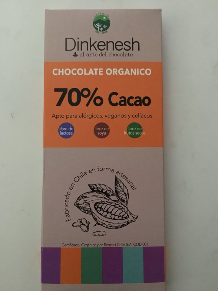 photo of Dinkenesh Chocolate Orgánico 70% Cacao shared by @romiulloac on  20 Feb 2020 - review