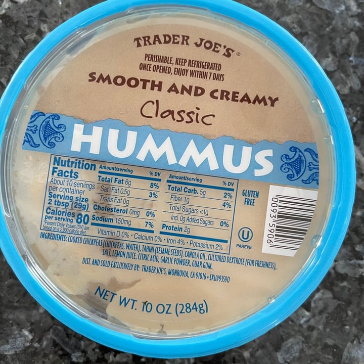 photo of Trader Joe's Classic Hummus Smooth And Creamy shared by @brackett5018 on  02 Aug 2021 - review