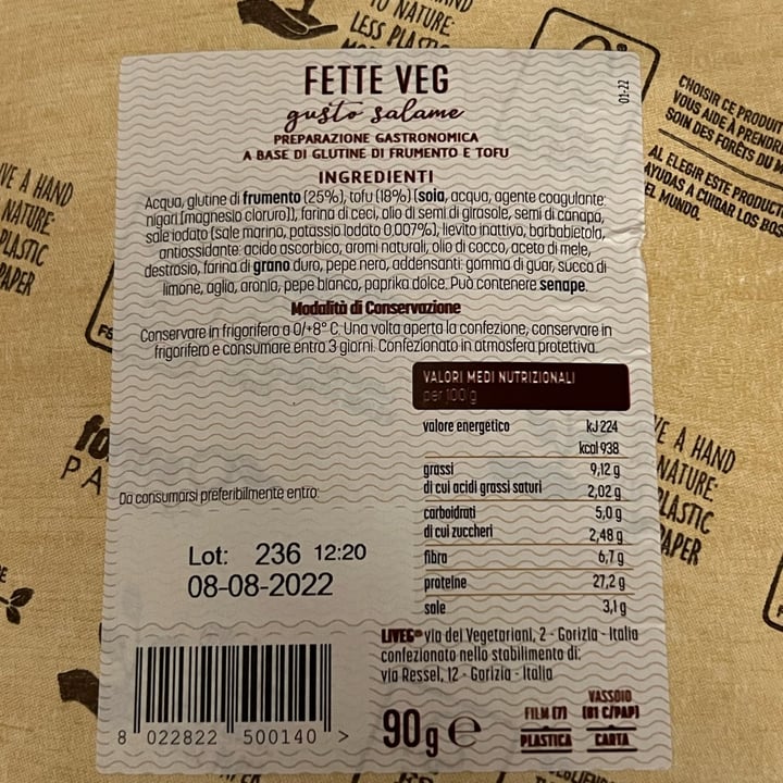 photo of is veg Fette Veg - Gusto Salame shared by @lisa93 on  14 Jun 2022 - review