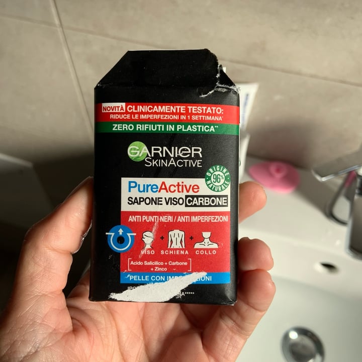 review photo of Garnier SkinActive PureActive sapone viso carbone shared by @marcolily on 18 Jan 2022 - review
