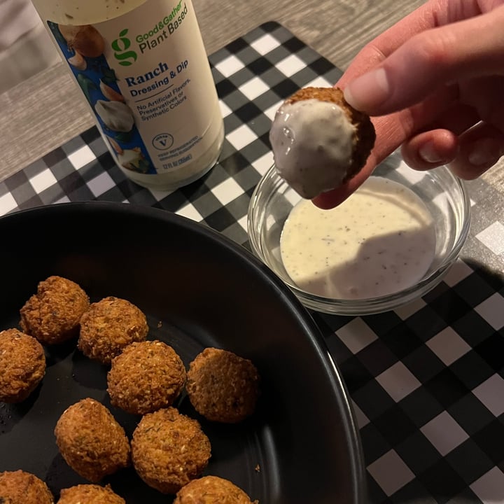 photo of Trader Joe's Dill pickle mini falafel shared by @ksvegan17 on  11 Oct 2022 - review
