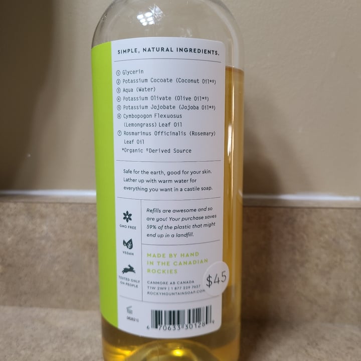 review photo of Rocky Mountain Soap Co. Everything Wash - Lemongrass shared by @bisingular on 04 Oct 2021 - review