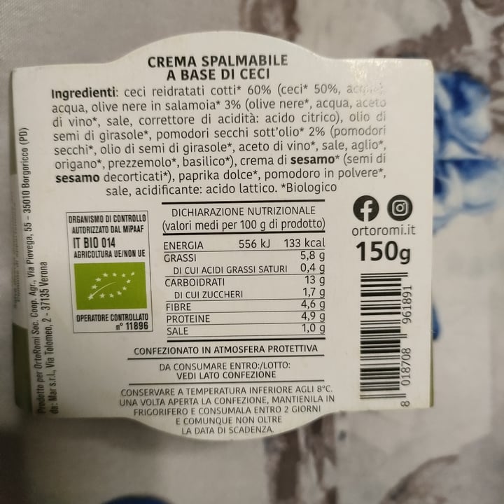 review photo of Ortoromi Hummus mediterraneo shared by @verodna on 04 Oct 2022 - review