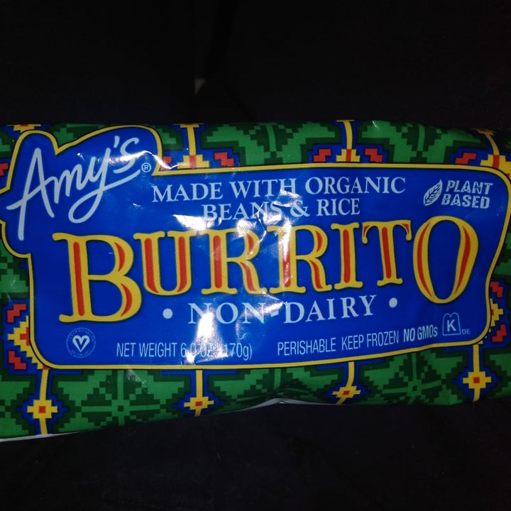 photo of Amy’s Amy’s Non-Dairy Organic Burrito with Beans & Rice shared by @ethicallybasedexomni on  24 Jan 2022 - review