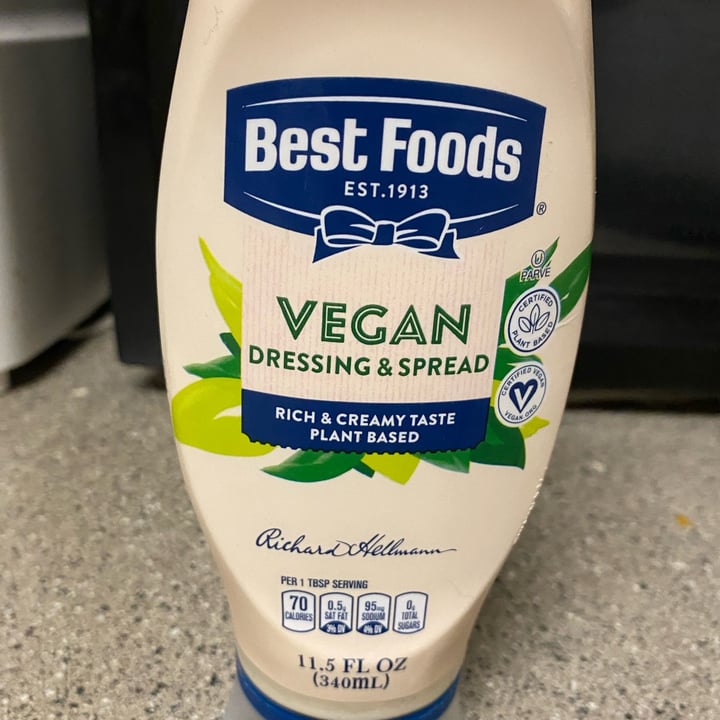 photo of Best foods Vegan Dressing and Spread shared by @sammytatoes on  26 May 2022 - review