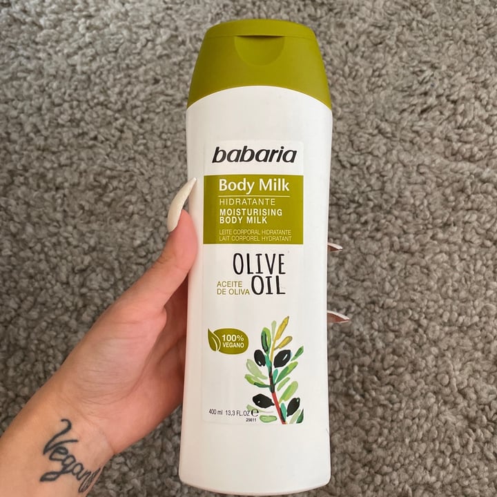 photo of Babaria Bio  Body Milk con aceite de oliva shared by @crisveganqueen on  11 Oct 2020 - review