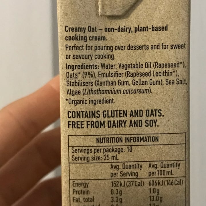 photo of Oatly Creamy Oat shared by @smarti on  24 May 2022 - review