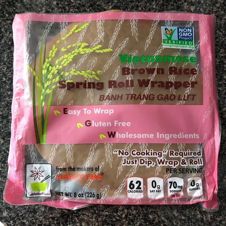 photo of StarAniseFoods Vietnamese Brown Rice Spring Roll Wrapper shared by @aqualing on  28 Apr 2021 - review