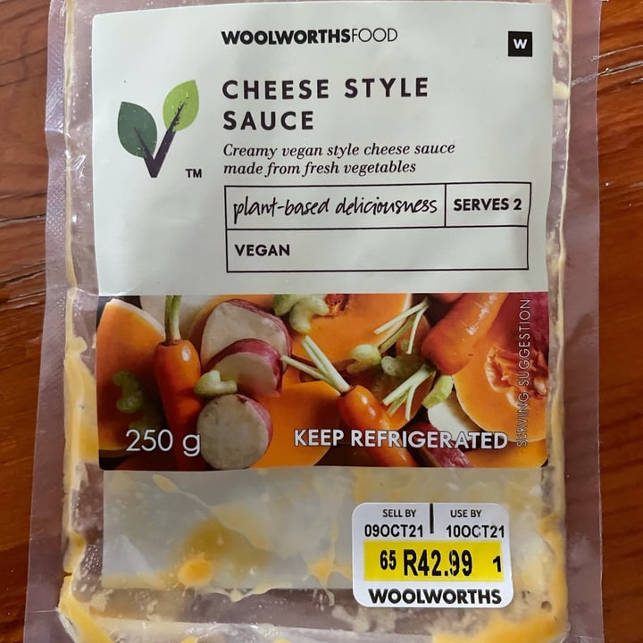 photo of Woolworths Food Cheese style sauce Fresh shared by @tpalframan on  11 Oct 2021 - review
