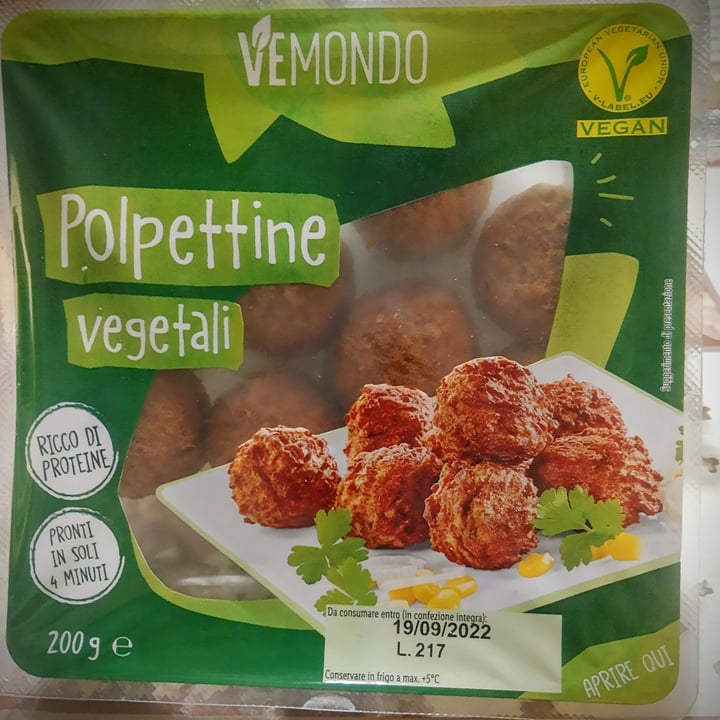photo of Vemondo  Polpettine Vegetali shared by @mediamenteveg on  27 Aug 2022 - review