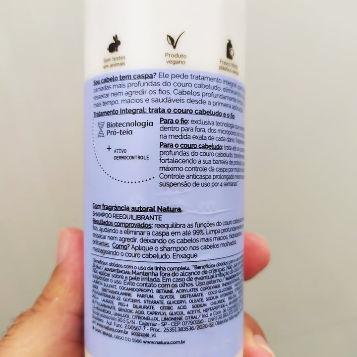 review photo of Natura Lumina Shampoo Reequilibrante Anti Caspa Lumina shared by @hebertmoraes on 03 May 2022 - review