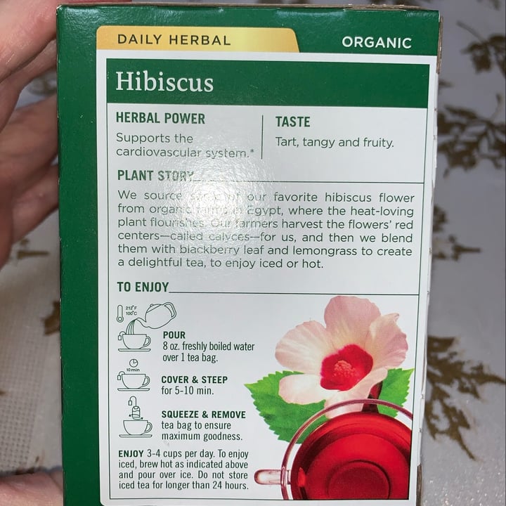 photo of Traditional Medicinals Organic Hibiscus Herbal Tea shared by @usa-ute on  22 Sep 2022 - review