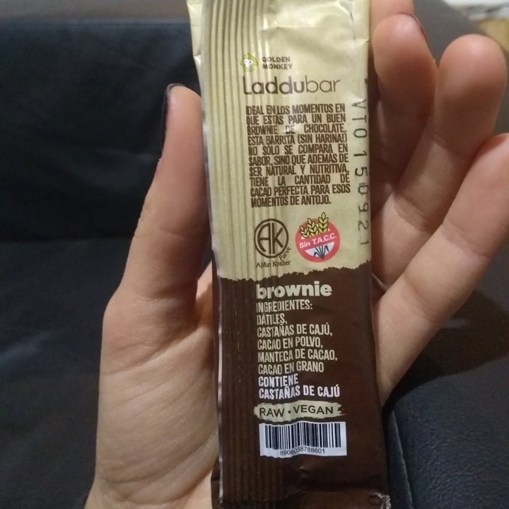 photo of Laddubar Barra sabor Brownie shared by @malelozano on  27 Jun 2021 - review