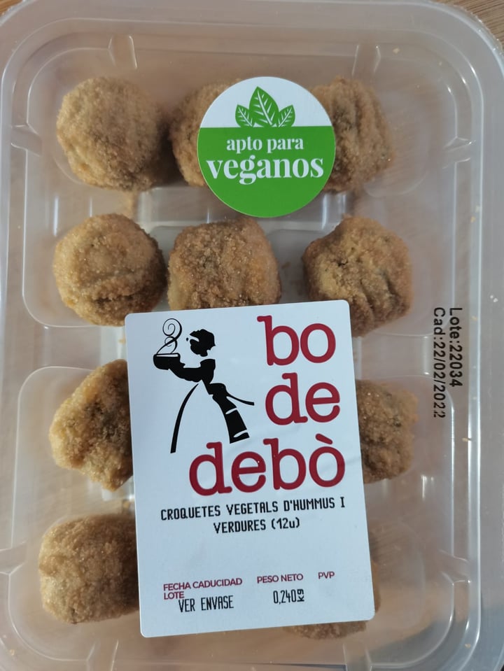 photo of Bo de debò Croquetas vegetales frescas shared by @juniperusvegan on  26 Feb 2022 - review