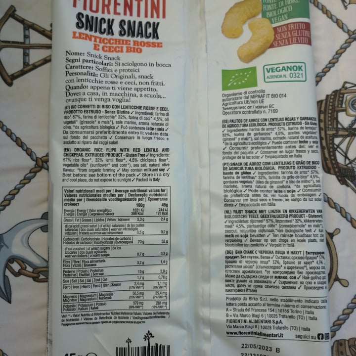 review photo of Fiorentini Snick Snack Lenticchie Rosse E Ceci shared by @brunoluigi on 19 Sep 2022 - review