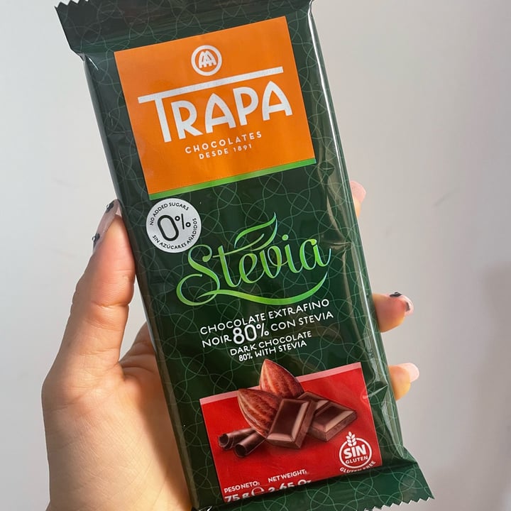 review photo of Trapa Chocolate Noir 80% Con Stevia shared by @veggietico on 03 Jul 2022 - review