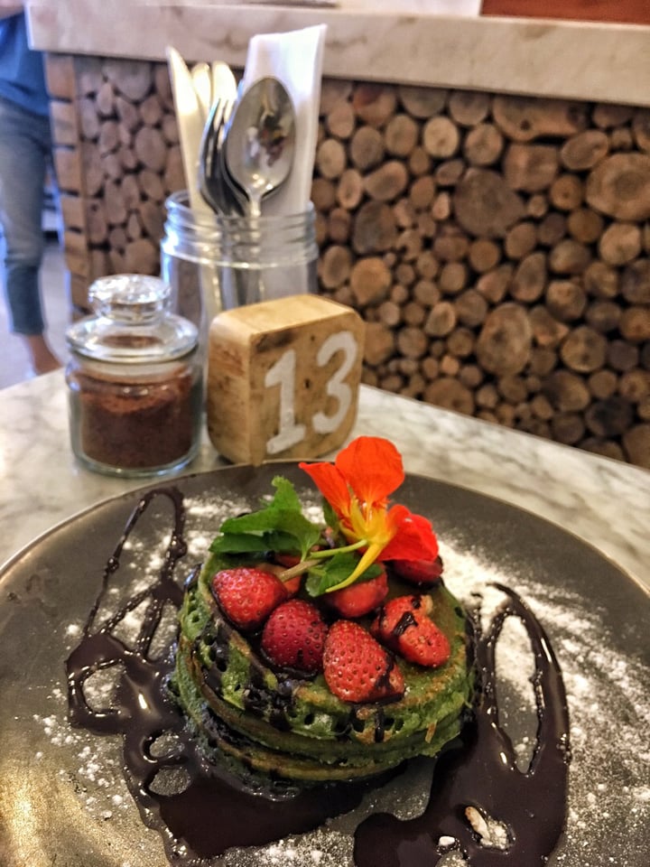 photo of Cafe Organic Bali Matcha Pancake shared by @baliveganguide on  30 Jun 2018 - review