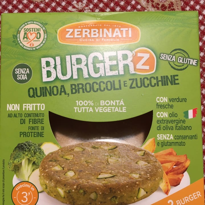photo of Zerbinati Burger'Z Quinoa, Broccoli e Zucchine shared by @pdc on  29 Mar 2022 - review