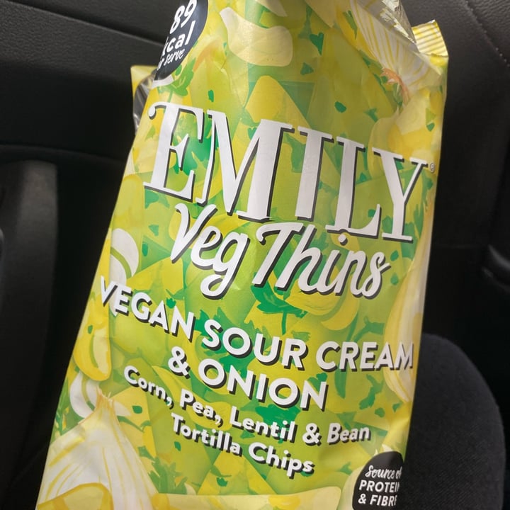 photo of Emily Veg Thins Vegan Sour Cream And Onion shared by @beccabrierley on  08 Jan 2022 - review