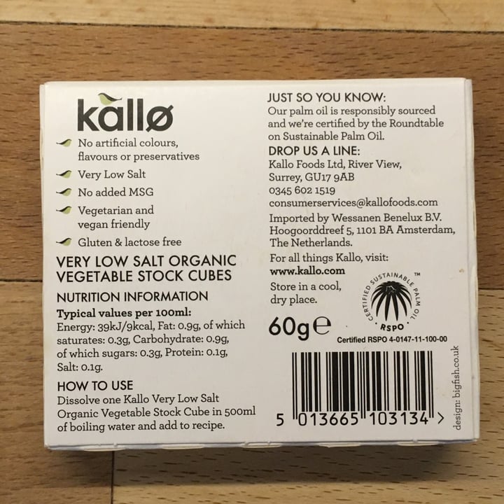 photo of Kallo Very low salt organic vegetable stock cubes shared by @sianski on  19 Oct 2022 - review