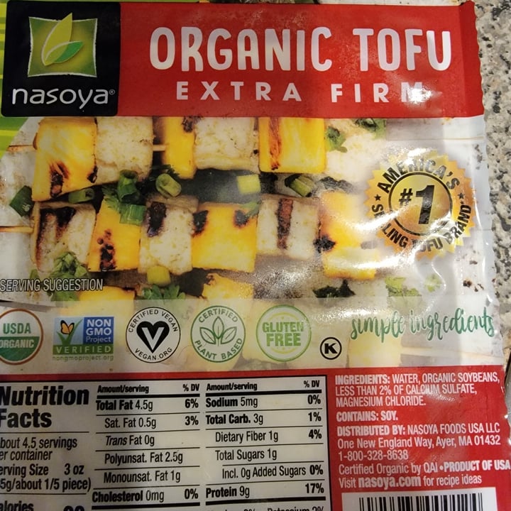 photo of Nasoya Extra Firm Tofu shared by @cbluescat on  01 Jun 2022 - review