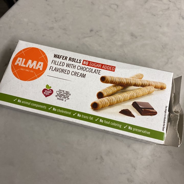 photo of Alma Chocolate Wafer Rolls shared by @yuvalpress on  23 Feb 2021 - review