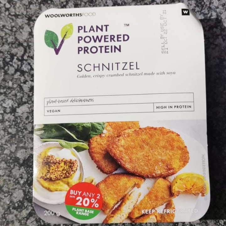 photo of Woolworths Food Plant powered protein schnitzel shared by @kera on  11 Oct 2021 - review