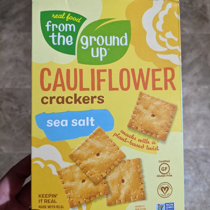 Real Food From The Ground Up Cauliflower Crackers Sea Salt Review