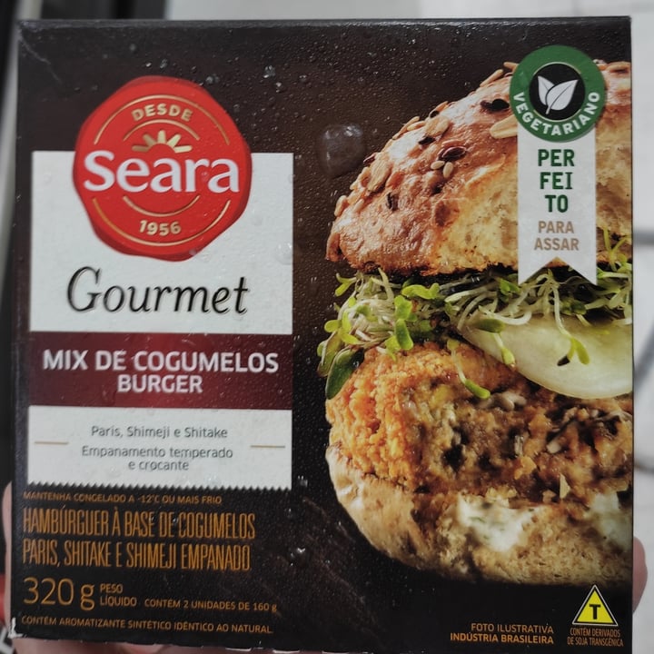 review photo of Seara gourmet Mix de Cogumelos Burger shared by @josedarival on 09 May 2022 - review