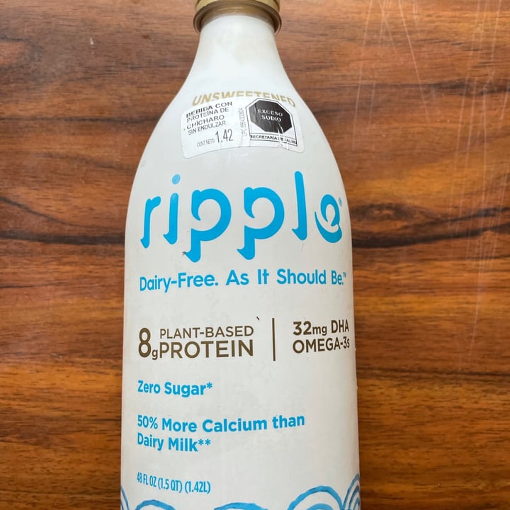 photo of Ripple Foods Unsweetened Original Plant-Based Milk shared by @gortiz86 on  28 Feb 2021 - review