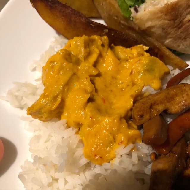 Foto del plato “Pumpkin and mushroom amok”