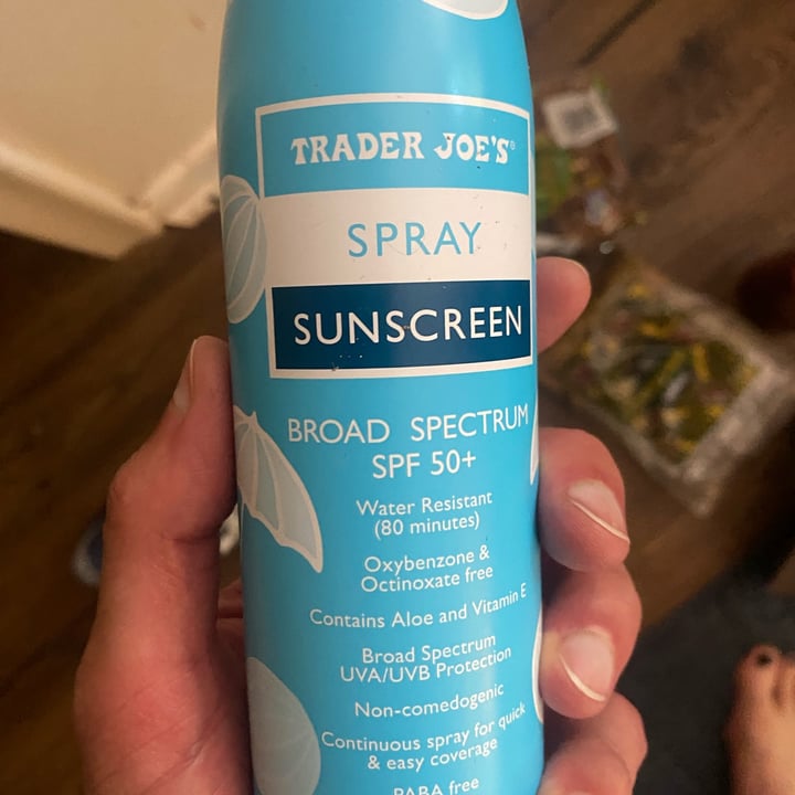 Trader Joe's Spray Sun Screen 50 SPF Review abillion